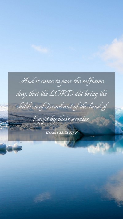 Picture 03 - Exodus 12:51 KJV Mobile Phone Wallpaper - And it came to pass the selfsame day, that the - Mobile Bible Verse Wallpaper
