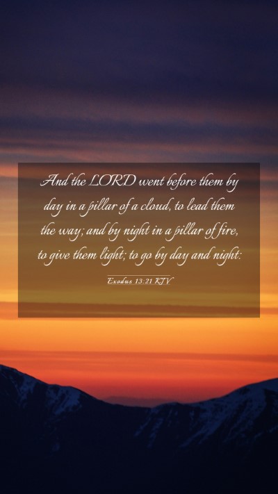 Picture 03 - Exodus 13:21 KJV Mobile Phone Wallpaper - And the LORD went before them by day in a pillar - Mobile Bible Verse Wallpaper
