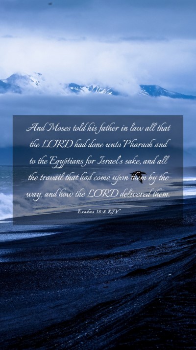 Picture 03 - Exodus 18:8 KJV Mobile Phone Wallpaper - And Moses told his father in law all that the - Mobile Bible Verse Wallpaper