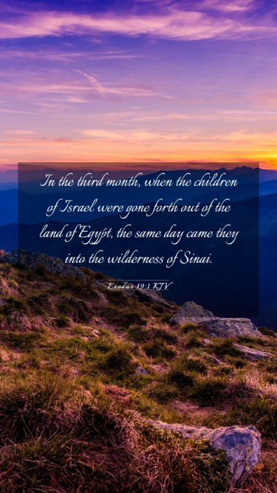 Picture 03 - Exodus 19:1 KJV Mobile Phone Wallpaper - In the third month, when the children of Israel - Mobile Bible Verse Wallpaper