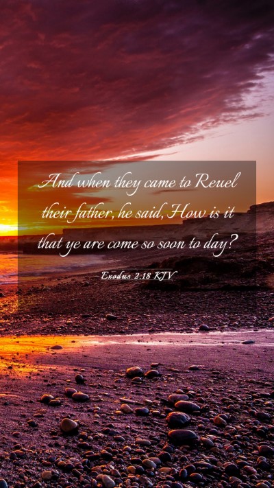 Picture 03 - Exodus 2:18 KJV Mobile Phone Wallpaper - And when they came to Reuel their father, he - Mobile Bible Verse Wallpaper