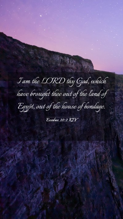 Picture 03 - Exodus 20:2 KJV Mobile Phone Wallpaper - I am the LORD thy God, which have brought thee - Mobile Bible Verse Wallpaper