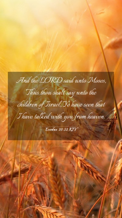 Picture 03 - Exodus 20:22 KJV Mobile Phone Wallpaper - And the LORD said unto Moses, Thus thou shalt say - Mobile Bible Verse Wallpaper