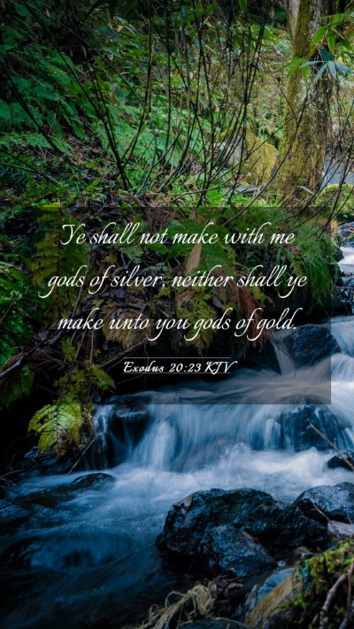 Picture 03 - Exodus 20:23 KJV Mobile Phone Wallpaper - Ye shall not make with me gods of silver, neither - Mobile Bible Verse Wallpaper