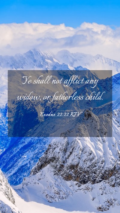 Picture 03 - Exodus 22:22 KJV Mobile Phone Wallpaper - Ye shall not afflict any widow, or fatherless - Mobile Bible Verse Wallpaper