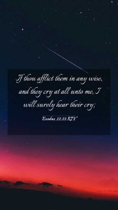 Picture 03 - Exodus 22:23 KJV Mobile Phone Wallpaper - If thou afflict them in any wise, and they cry at - Mobile Bible Verse Wallpaper