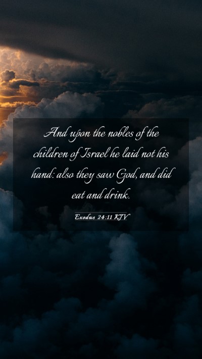 Picture 03 - Exodus 24:11 KJV Mobile Phone Wallpaper - And upon the nobles of the children of Israel he - Mobile Bible Verse Wallpaper