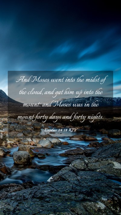 Picture 03 - Exodus 24:18 KJV Mobile Phone Wallpaper - And Moses went into the midst of the cloud, and - Mobile Bible Verse Wallpaper