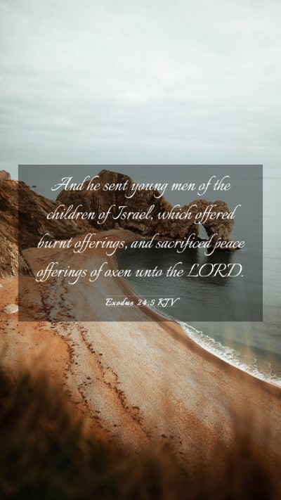 Picture 03 - Exodus 24:5 KJV Mobile Phone Wallpaper - And he sent young men of the children of Israel, - Mobile Bible Verse Wallpaper
