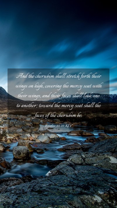 Picture 03 - Exodus 25:20 KJV Mobile Phone Wallpaper - And the cherubim shall stretch forth their wings - Mobile Bible Verse Wallpaper