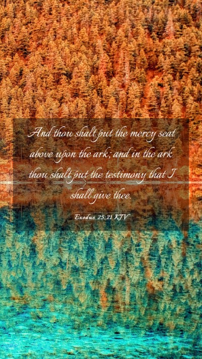 Picture 03 - Exodus 25:21 KJV Mobile Phone Wallpaper - And thou shalt put the mercy seat above upon the - Mobile Bible Verse Wallpaper