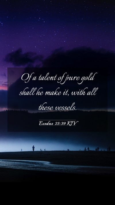 Picture 03 - Exodus 25:39 KJV Mobile Phone Wallpaper - Of a talent of pure gold shall he make it, with - Mobile Bible Verse Wallpaper