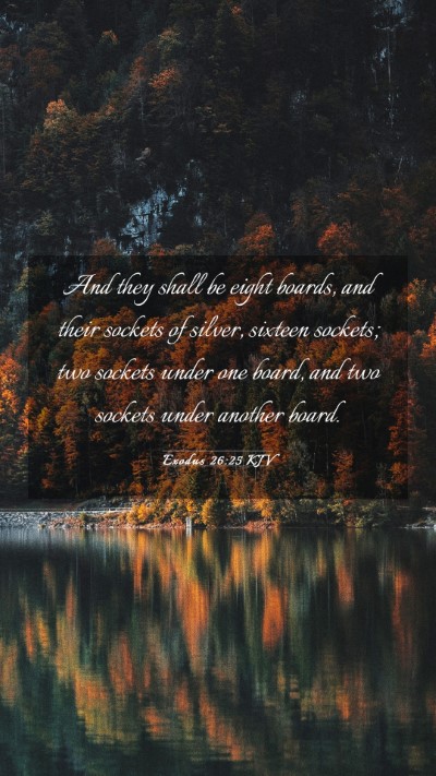 Picture 03 - Exodus 26:25 KJV Mobile Phone Wallpaper - And they shall be eight boards, and their sockets - Mobile Bible Verse Wallpaper