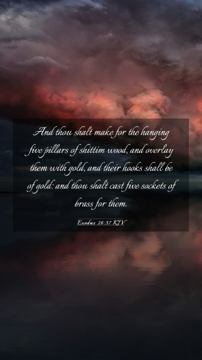 Picture 03 - Exodus 26:37 KJV Mobile Phone Wallpaper - And thou shalt make for the hanging five pillars - Mobile Bible Verse Wallpaper