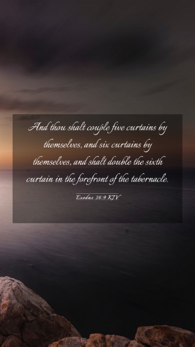 Picture 03 - Exodus 26:9 KJV Mobile Phone Wallpaper - And thou shalt couple five curtains by - Mobile Bible Verse Wallpaper