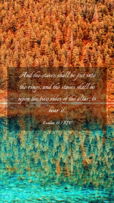 Picture 03 - Exodus 27:7 KJV Mobile Phone Wallpaper - And the staves shall be put into the rings, and - Mobile Bible Verse Wallpaper