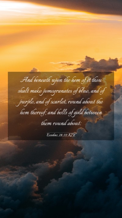 Picture 03 - Exodus 28:33 KJV Mobile Phone Wallpaper - And beneath upon the hem of it thou shalt make - Mobile Bible Verse Wallpaper