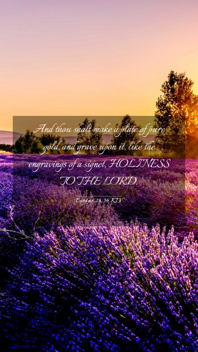 Picture 03 - Exodus 28:36 KJV Mobile Phone Wallpaper - And thou shalt make a plate of pure gold, and - Mobile Bible Verse Wallpaper