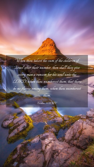 Picture 03 - Exodus 30:12 KJV Mobile Phone Wallpaper - When thou takest the sum of the children of - Mobile Bible Verse Wallpaper