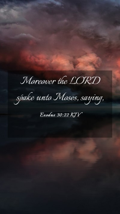 Picture 03 - Exodus 30:22 KJV Mobile Phone Wallpaper - Moreover the LORD spake unto Moses, - Mobile Bible Verse Wallpaper