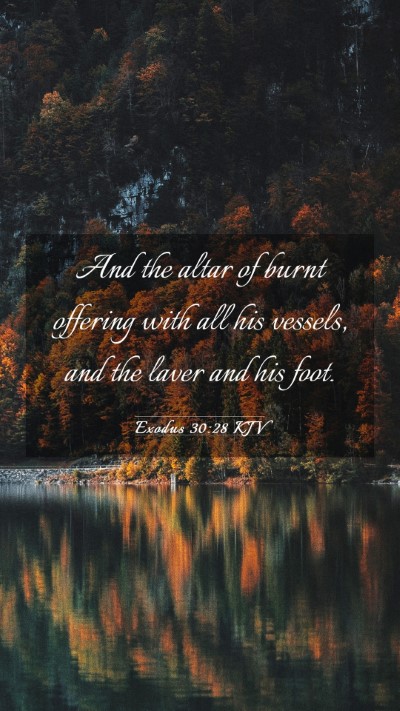 Picture 03 - Exodus 30:28 KJV Mobile Phone Wallpaper - And the altar of burnt offering with all his - Mobile Bible Verse Wallpaper
