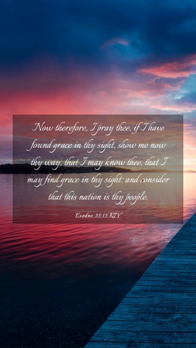 Picture 03 - Exodus 33:13 KJV Mobile Phone Wallpaper - Now therefore, I pray thee, if I have found grace - Mobile Bible Verse Wallpaper