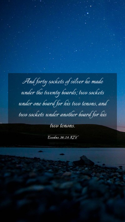 Picture 03 - Exodus 36:24 KJV Mobile Phone Wallpaper - And forty sockets of silver he made under the - Mobile Bible Verse Wallpaper