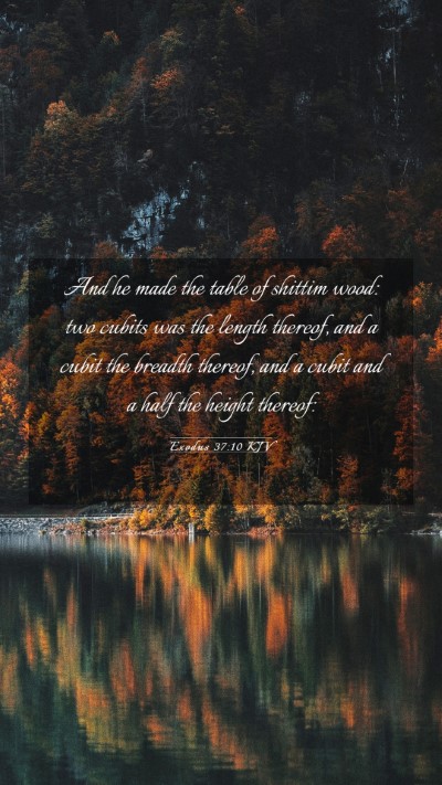 Picture 03 - Exodus 37:10 KJV Mobile Phone Wallpaper - And he made the table of shittim wood: two cubits - Mobile Bible Verse Wallpaper