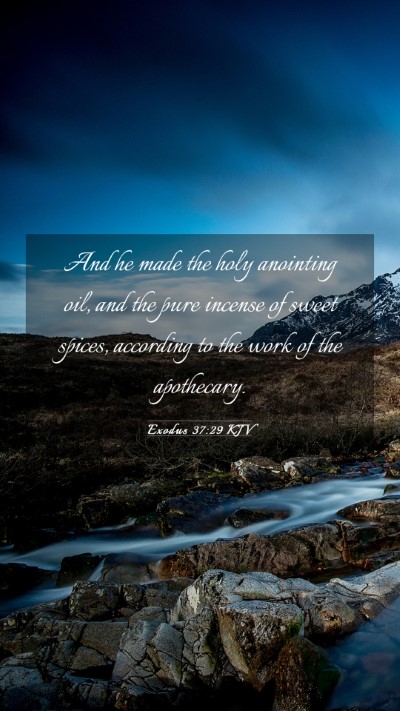 Picture 03 - Exodus 37:29 KJV Mobile Phone Wallpaper - And he made the holy anointing oil, and the pure - Mobile Bible Verse Wallpaper