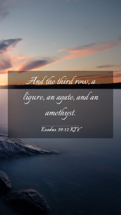 Picture 03 - Exodus 39:12 KJV Mobile Phone Wallpaper - And the third row, a ligure, an agate, and an - Mobile Bible Verse Wallpaper