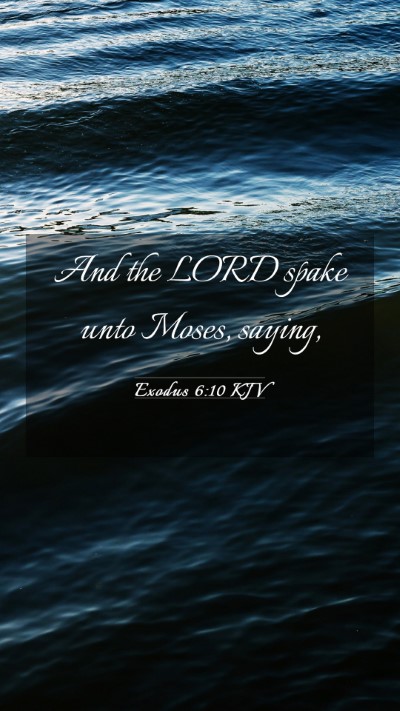 Picture 03 - Exodus 6:10 KJV Mobile Phone Wallpaper - And the LORD spake unto Moses, - Mobile Bible Verse Wallpaper