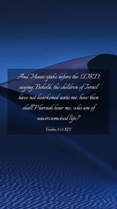 Picture 03 - Exodus 6:12 KJV Mobile Phone Wallpaper - And Moses spake before the LORD, saying, Behold, - Mobile Bible Verse Wallpaper