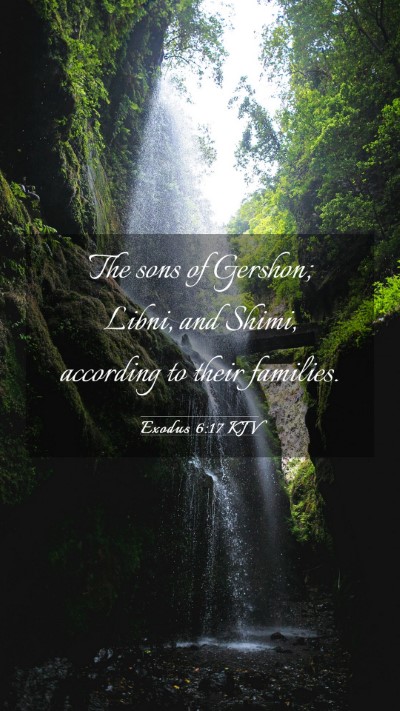 Picture 03 - Exodus 6:17 KJV Mobile Phone Wallpaper - The sons of Gershon; Libni, and Shimi, according - Mobile Bible Verse Wallpaper
