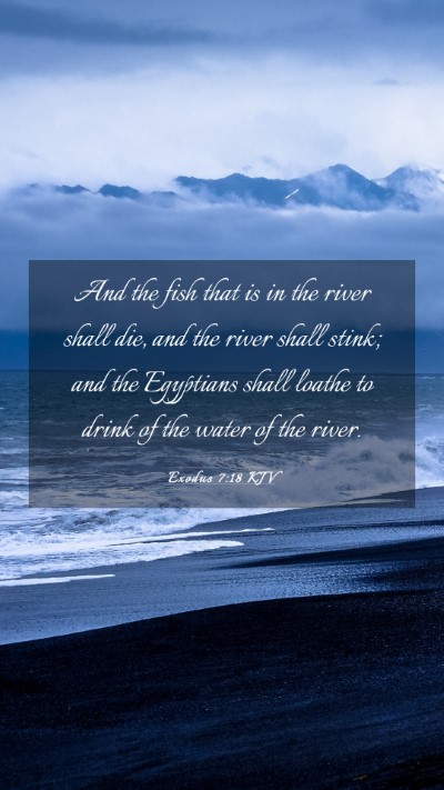 Picture 03 - Exodus 7:18 KJV Mobile Phone Wallpaper - And the fish that is in the river shall die, and - Mobile Bible Verse Wallpaper
