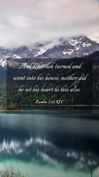 Picture 03 - Exodus 7:23 KJV Mobile Phone Wallpaper - And Pharaoh turned and went into his house, - Mobile Bible Verse Wallpaper