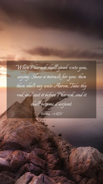 Picture 03 - Exodus 7:9 KJV Mobile Phone Wallpaper - When Pharaoh shall speak unto you, saying, Show a - Mobile Bible Verse Wallpaper
