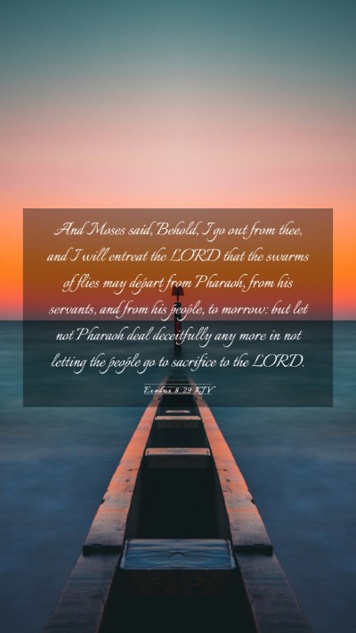 Picture 03 - Exodus 8:29 KJV Mobile Phone Wallpaper - And Moses said, Behold, I go out from thee, and I - Mobile Bible Verse Wallpaper