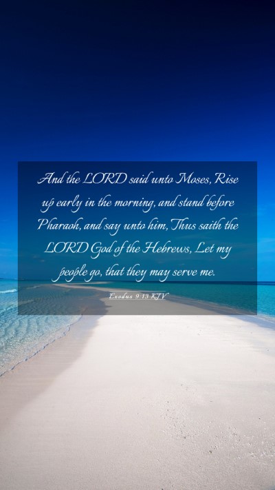 Picture 03 - Exodus 9:13 KJV Mobile Phone Wallpaper - And the LORD said unto Moses, Rise up early in - Mobile Bible Verse Wallpaper
