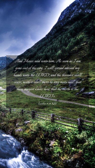 Picture 03 - Exodus 9:29 KJV Mobile Phone Wallpaper - And Moses said unto him, As soon as I am gone out - Mobile Bible Verse Wallpaper