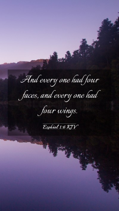 Picture 03 - Ezekiel 1:6 KJV Mobile Phone Wallpaper - And every one had four faces, and every one had - Mobile Bible Verse Wallpaper