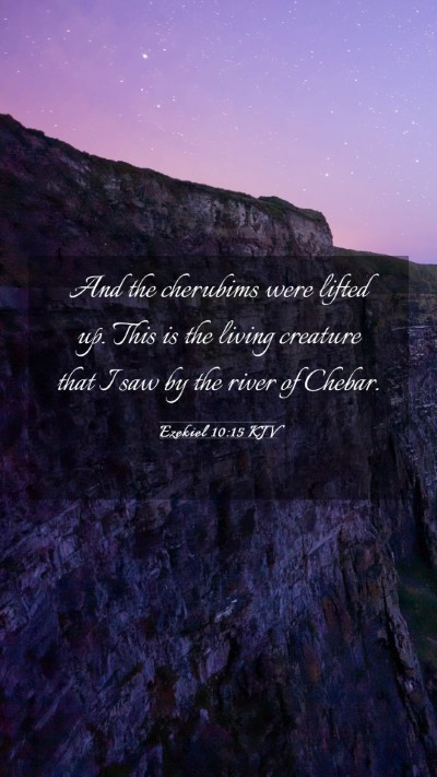 Picture 03 - Ezekiel 10:15 KJV Mobile Phone Wallpaper - And the cherubims were lifted up. This is the - Mobile Bible Verse Wallpaper