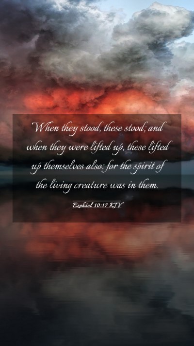 Picture 03 - Ezekiel 10:17 KJV Mobile Phone Wallpaper - When they stood, these stood; and when they were - Mobile Bible Verse Wallpaper