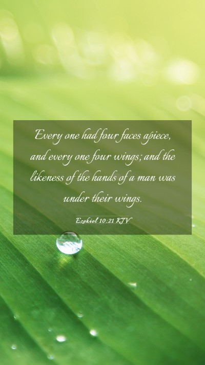 Picture 03 - Ezekiel 10:21 KJV Mobile Phone Wallpaper - Every one had four faces apiece, and every one - Mobile Bible Verse Wallpaper