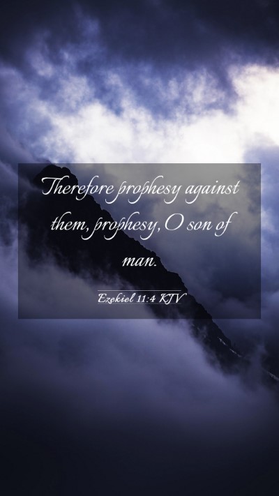 Picture 03 - Ezekiel 11:4 KJV Mobile Phone Wallpaper - Therefore prophesy against them, prophesy, O son - Mobile Bible Verse Wallpaper