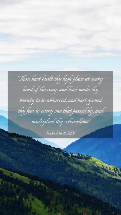 Picture 03 - Ezekiel 16:25 KJV Mobile Phone Wallpaper - Thou hast built thy high place at every head of - Mobile Bible Verse Wallpaper