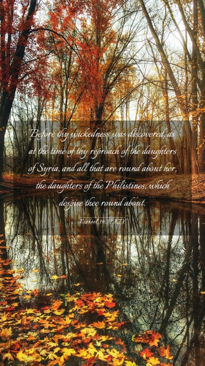 Picture 03 - Ezekiel 16:57 KJV Mobile Phone Wallpaper - Before thy wickedness was discovered, as at the - Mobile Bible Verse Wallpaper