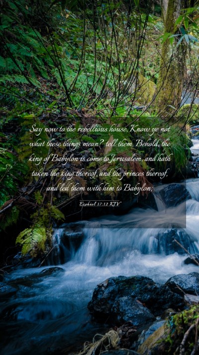Picture 03 - Ezekiel 17:12 KJV Mobile Phone Wallpaper - Say now to the rebellious house, Know ye not what - Mobile Bible Verse Wallpaper