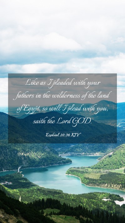 Picture 03 - Ezekiel 20:36 KJV Mobile Phone Wallpaper - Like as I pleaded with your fathers in the - Mobile Bible Verse Wallpaper