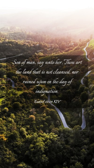 Picture 03 - Ezekiel 22:24 KJV Mobile Phone Wallpaper - Son of man, say unto her, Thou art the land that - Mobile Bible Verse Wallpaper