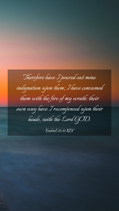 Picture 03 - Ezekiel 22:31 KJV Mobile Phone Wallpaper - Therefore have I poured out mine indignation upon - Mobile Bible Verse Wallpaper